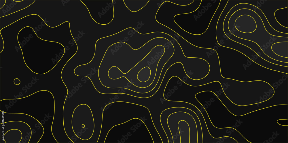 Poster abstract black colorful background with topographic line map pattern. abstract wavy and curved lines