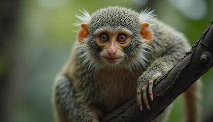 Obraz premium Pygmy marmoset on branch