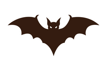 Simple Bat Silhouette Icon Design for Halloween or Animal Themed Projects