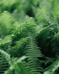 green fern leaves