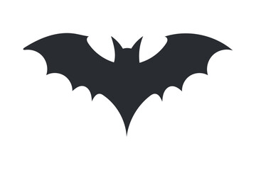 Black vector silhouette illustration of a set of Halloween bats with a liquid splash design