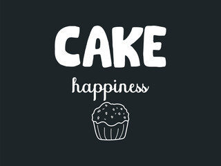 Cake happiness cute baking lover t shirt design