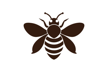 Black and white bee silhouette design