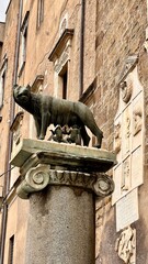 statue of a she-wolf in Rome