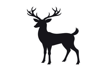 Deer Silhouette Illustration Perfect for Logos Prints and Designs