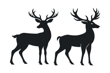Deer Silhouette Illustration for Design Projects