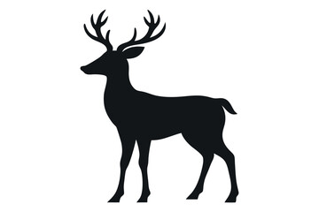 Deer Silhouette Design Perfect for Logos Prints and Decorations