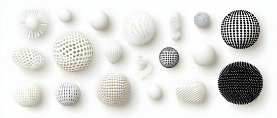 Abstract Geometric Shapes In White Background