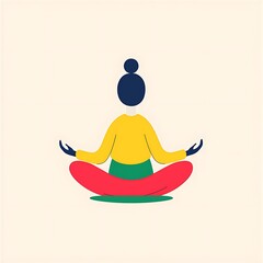 Woman Meditating Lotus Pose.