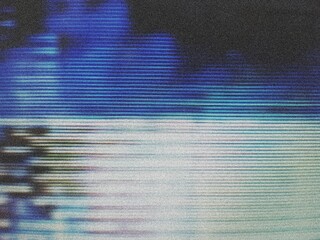 Retro VHS background. Glitch art scan line background. TV scan line monitor for old technology concept. Glitch camera effect. 