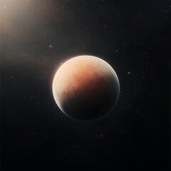 Mars Planet Space Sun Rays.