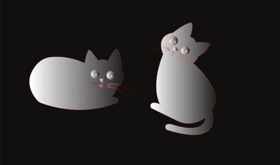 Cat emoji icon vector image.