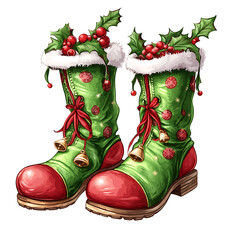 Elegant Christmas and New Year designs with festive ornaments