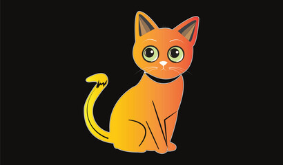 Cat emoji icon vector image.