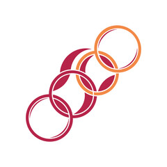 Fototapeta premium Basketball-themed Logo with Hoops and Wheat Embellishments