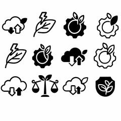 set of vegetables icons