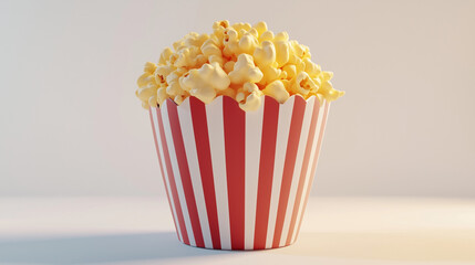 popcorn  bowl on white background