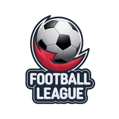 Obraz premium Football league logo isolated on transparent background