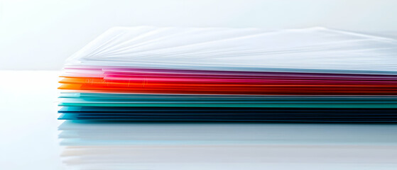 Colorful Stack Of Transparent Plastic Sheets