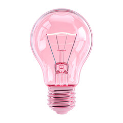 Fototapeta premium Pink Lightbulb Idea Inspiration Innovation Design,