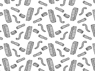 Seamless vector pattern featuring hand-drawn wood logs, branches, and twigs. Rustic and natural forest design, perfect for packaging, textiles, wallpapers, and eco-friendly projects.