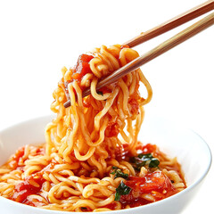 Tomato and Peppers Sauce Spaghetti Dish in a Greek Restaurant in Athens