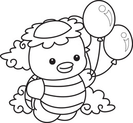 Outline of Kawaii japanese mythology Kappa sticker cute.
Coloring pages of Cute kappa mascot ghost japanese.