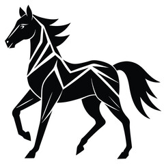 Horse Silhouette Majestic Black Illustration