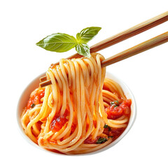 Tomato and Peppers Sauce Spaghetti Dish in a Greek Restaurant in Athens