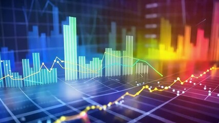 Colorful financial data visualization