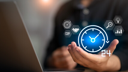 time management concept and business planning ,Using technology to remind appointments ,Process control and strategy for success ,Plan work time for success ,time management in the organization