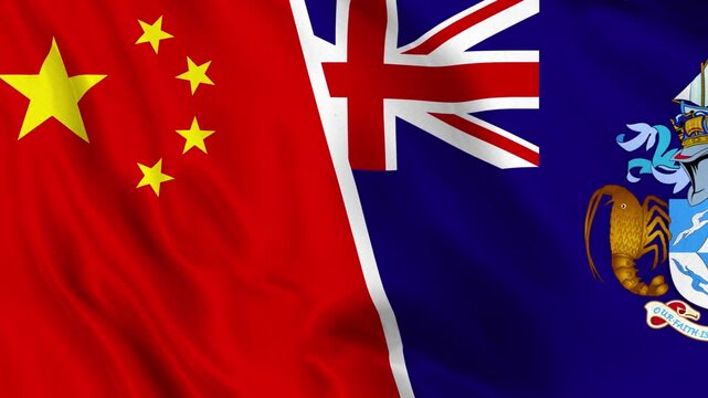 China and Tristan da Cunha Flag Loop