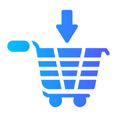 E-commerce Marketing — shopping cart with a digital price tag icon	