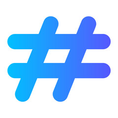 Hashtag Campaign — hashtag symbol with multiple social posts icon	