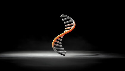 DNA Helix with Science, and Dark Background.