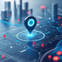 gps map with pin