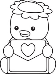 Outline of Kawaii japanese mythology Kappa sticker cute.
Coloring pages of Cute kappa mascot ghost japanese.