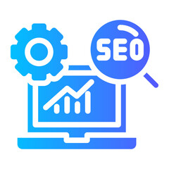 seo optimization - icon of a magnifying glass on a webpage icon