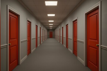 corridor in the office building