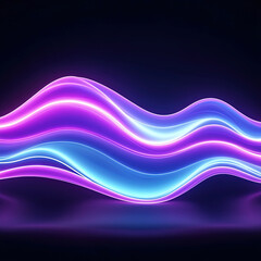 Abstract Neon Wave Design