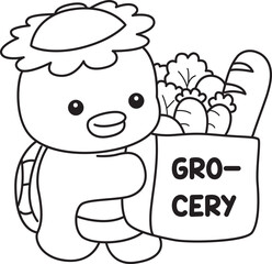 Outline of Kawaii japanese mythology Kappa sticker cute.
Coloring pages of Cute kappa mascot ghost japanese.