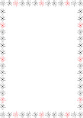 Mystic eye frame. Colorful childish template. Vector celestial prediction eye on white background border