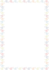 Helicopter simple frame. Colorful stylish childish empty frame. Simple elements for design