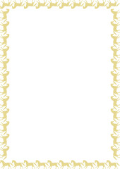 horses silhouette frame. Derby game template for your text. Hand drawn vector illustration