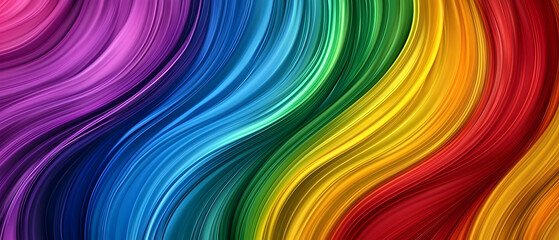 Abstract Colorful Rainbow Wave Design