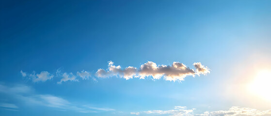 Vast Blue Sky With Fluffy Clouds