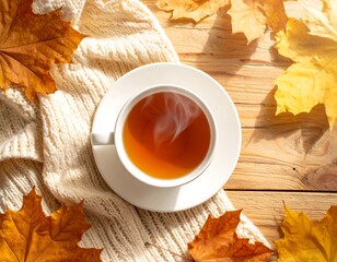 Autumnal tea in the sun