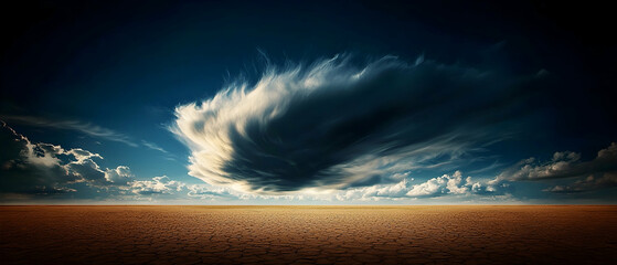 Dramatic Sky Over A Field