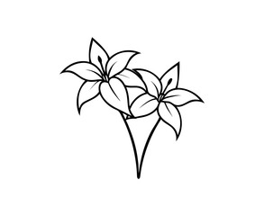 A vibrant floral vector illustration of a flower and leaf with green stems on a clean white background, embodying spring growth and natural eco-design.