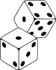 dice on white
